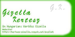 gizella kertesz business card